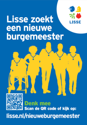 Poster nieuwe burgemeester Lisse